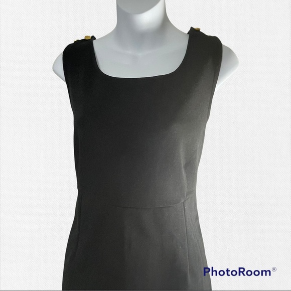 BNWT Gap Ponte Knit Sleeveless Classic Black Sheath Dress 12 - Picture 4 of 14